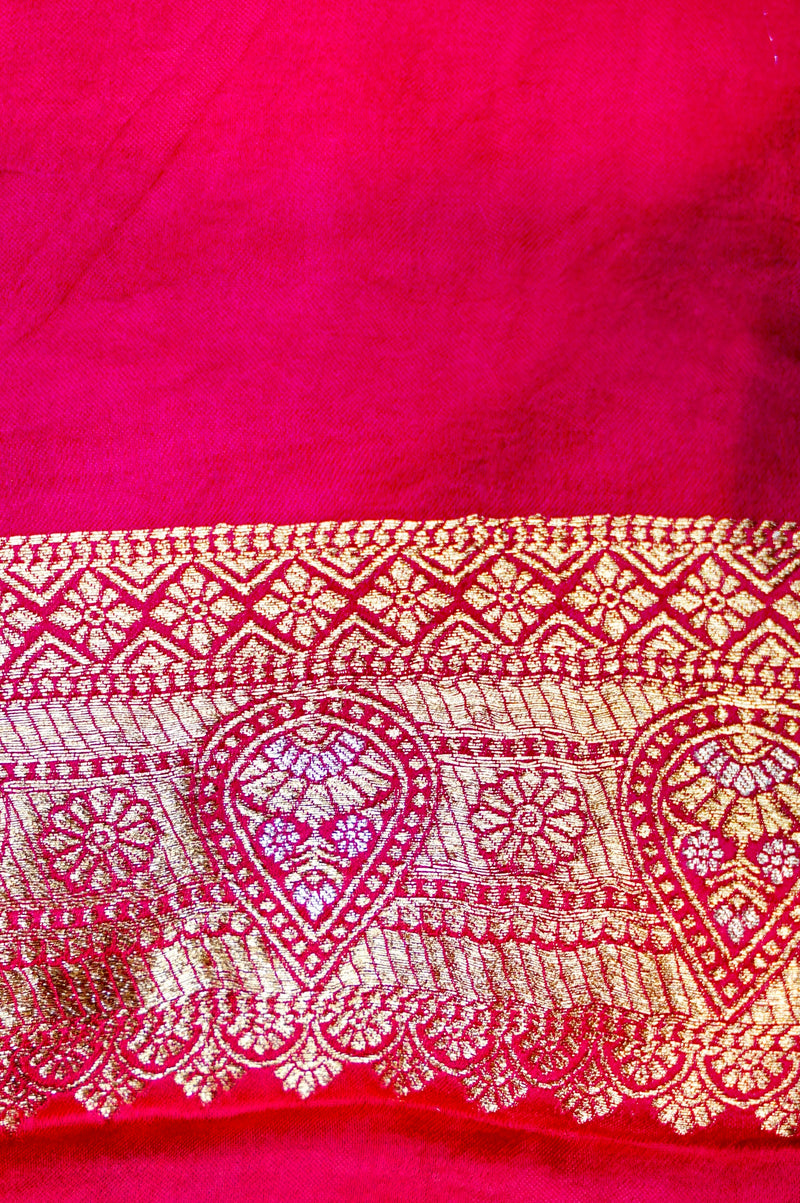 Banarasi Pink Blended Soft Silk Saree