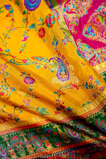 Banarasi Yellow Blended Moonga Silk Saree