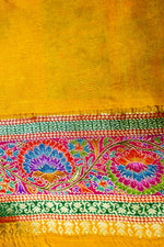 Banarasi Yellow Blended Moonga Silk Saree
