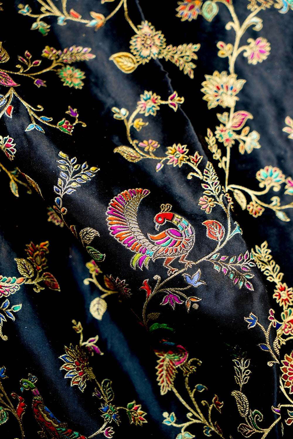 Banarasi Black Blended Gajji Silk Saree