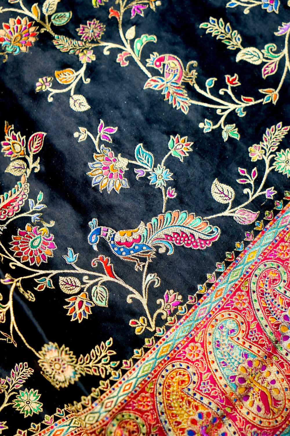 Banarasi Black Blended Gajji Silk Saree