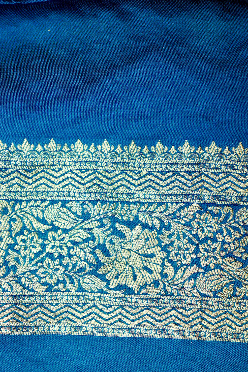 Banarasi Firozi Blended Satin Silk Saree