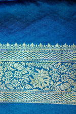 Banarasi Firozi Blended Satin Silk Saree