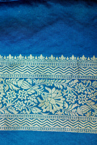 Banarasi Firozi Blended Satin Silk Saree
