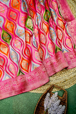 Banarasi Pink Blended Moonga Silk Saree