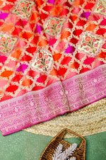 Banarasi Pink Blended Moonga Silk Saree