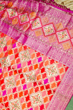 Banarasi Pink Blended Moonga Silk Saree