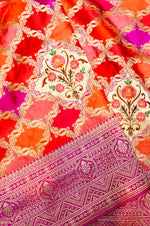 Banarasi Pink Blended Moonga Silk Saree