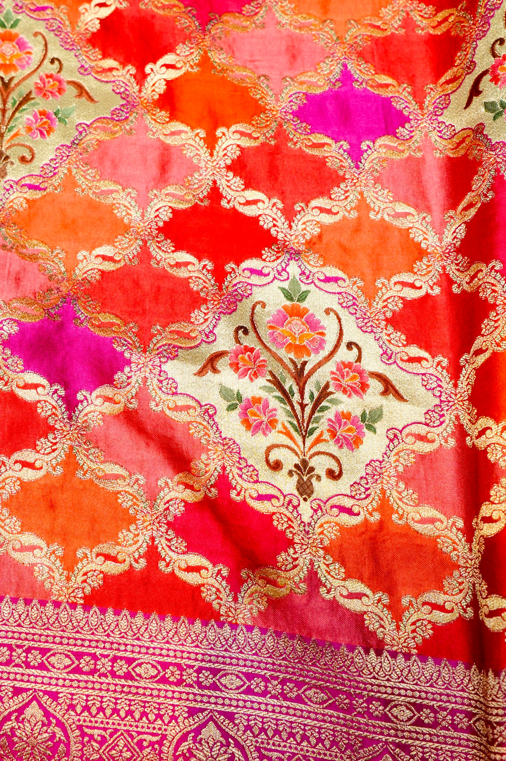 Banarasi Pink Blended Moonga Silk Saree