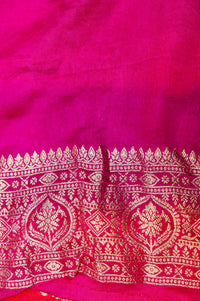 Banarasi Pink Blended Moonga Silk Saree