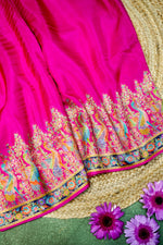 Banarasi Rani Pink Blended Moonga Silk Saree