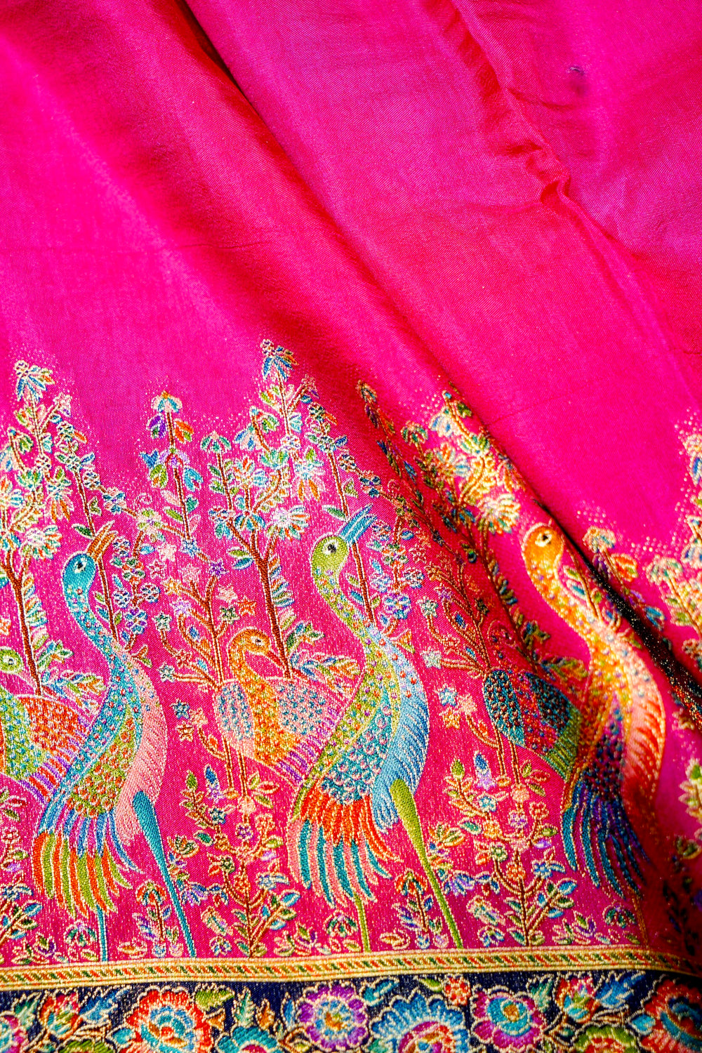 Banarasi Rani Pink Blended Moonga Silk Saree