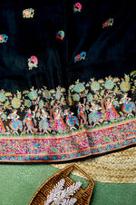 Banarasi Black Blended Moonga Silk Saree