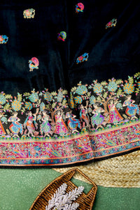 Banarasi Black Blended Moonga Silk Saree