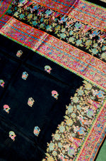 Banarasi Black Blended Moonga Silk Saree