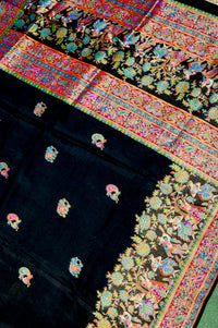 Banarasi Black Blended Moonga Silk Saree