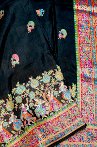 Banarasi Black Blended Moonga Silk Saree