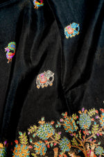Banarasi Black Blended Moonga Silk Saree