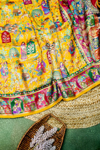Banarasi Yellow Blended Moonga Silk Saree