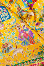 Banarasi Yellow Blended Moonga Silk Saree