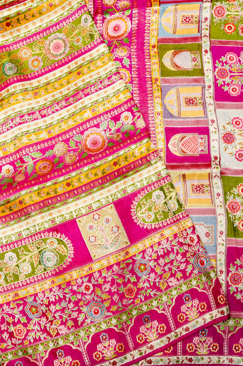 Banarasi Rani Pink Blended Moonga Silk Saree