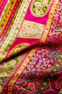 Banarasi Rani Pink Blended Moonga Silk Saree