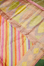 Banarasi Pastel Pink Blended Moonga Silk Saree