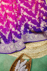Banarasi Magenta Blended Georgette Saree
