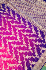 Banarasi Magenta Blended Georgette Saree