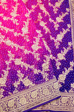 Banarasi Magenta Blended Georgette Saree