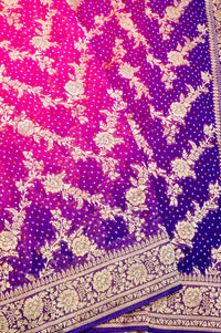 Banarasi Magenta Blended Georgette Saree