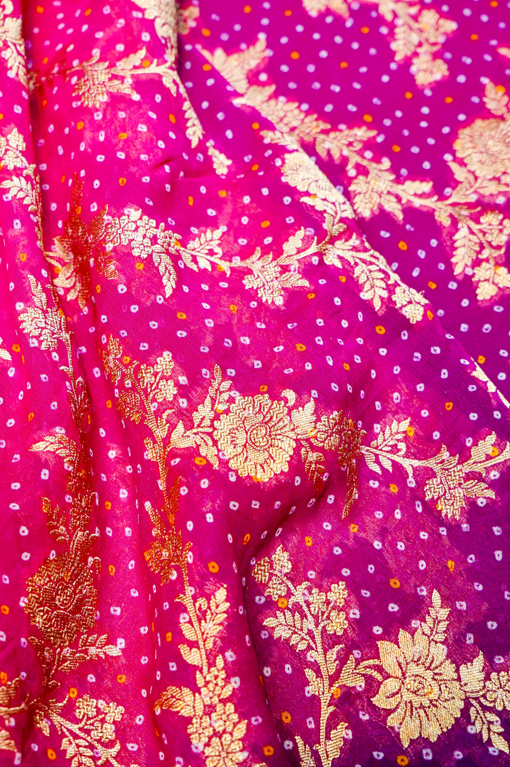 Banarasi Magenta Blended Georgette Saree