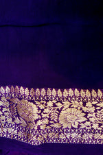 Banarasi Magenta Blended Georgette Saree
