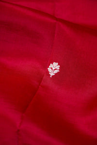 Handwoven Red Banarasi Soft Silk Saree
