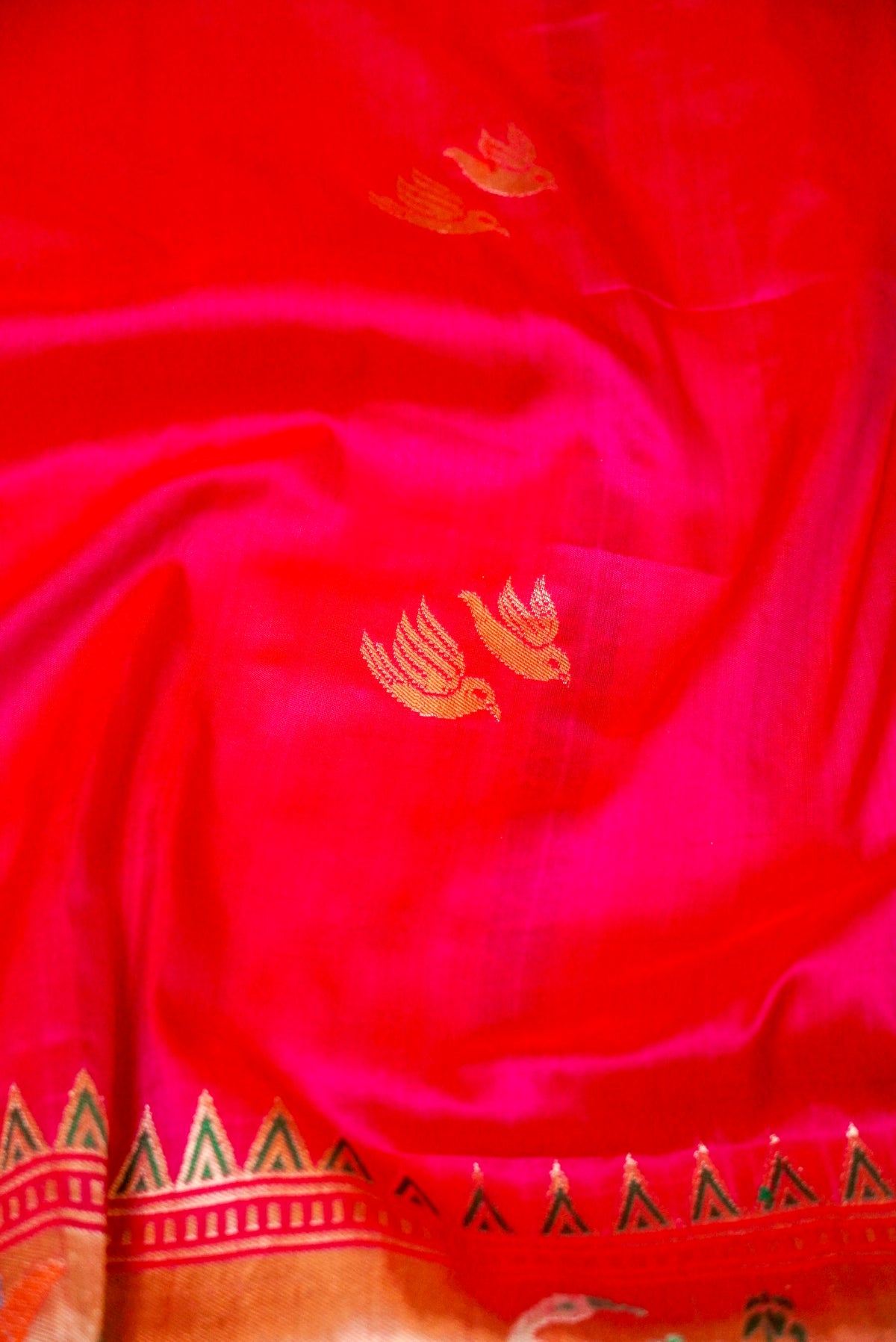 Handwoven Pink  Banarasi Katan Silk Saree