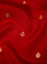 Handwoven Red Banarasi Katan Soft Silk Saree