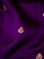 Handwoven Purple Banarasi Katan Soft Silk Saree