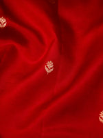 Handwoven Red Banarasi Motif Katan Soft Silk Saree