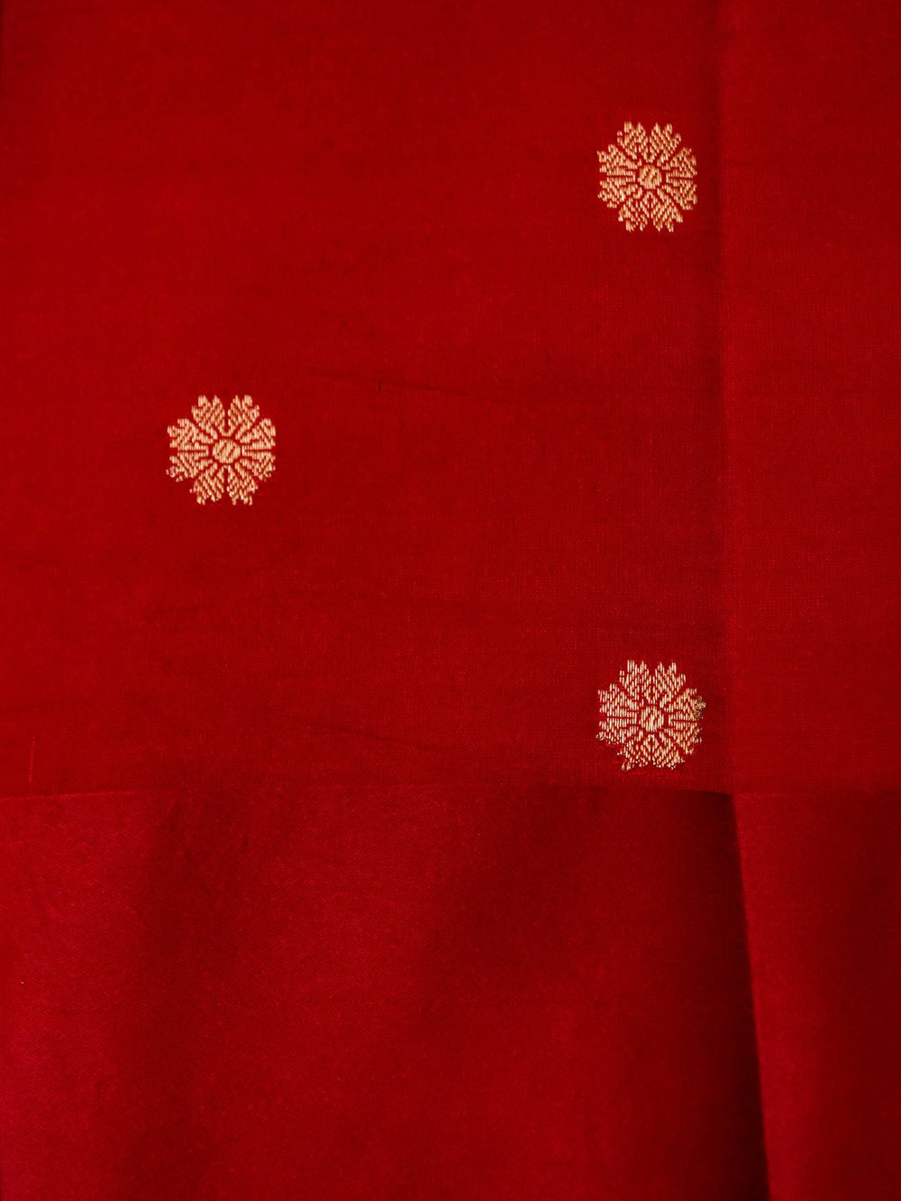 Handwoven Red Banarasi Motif Katan Soft Silk Saree