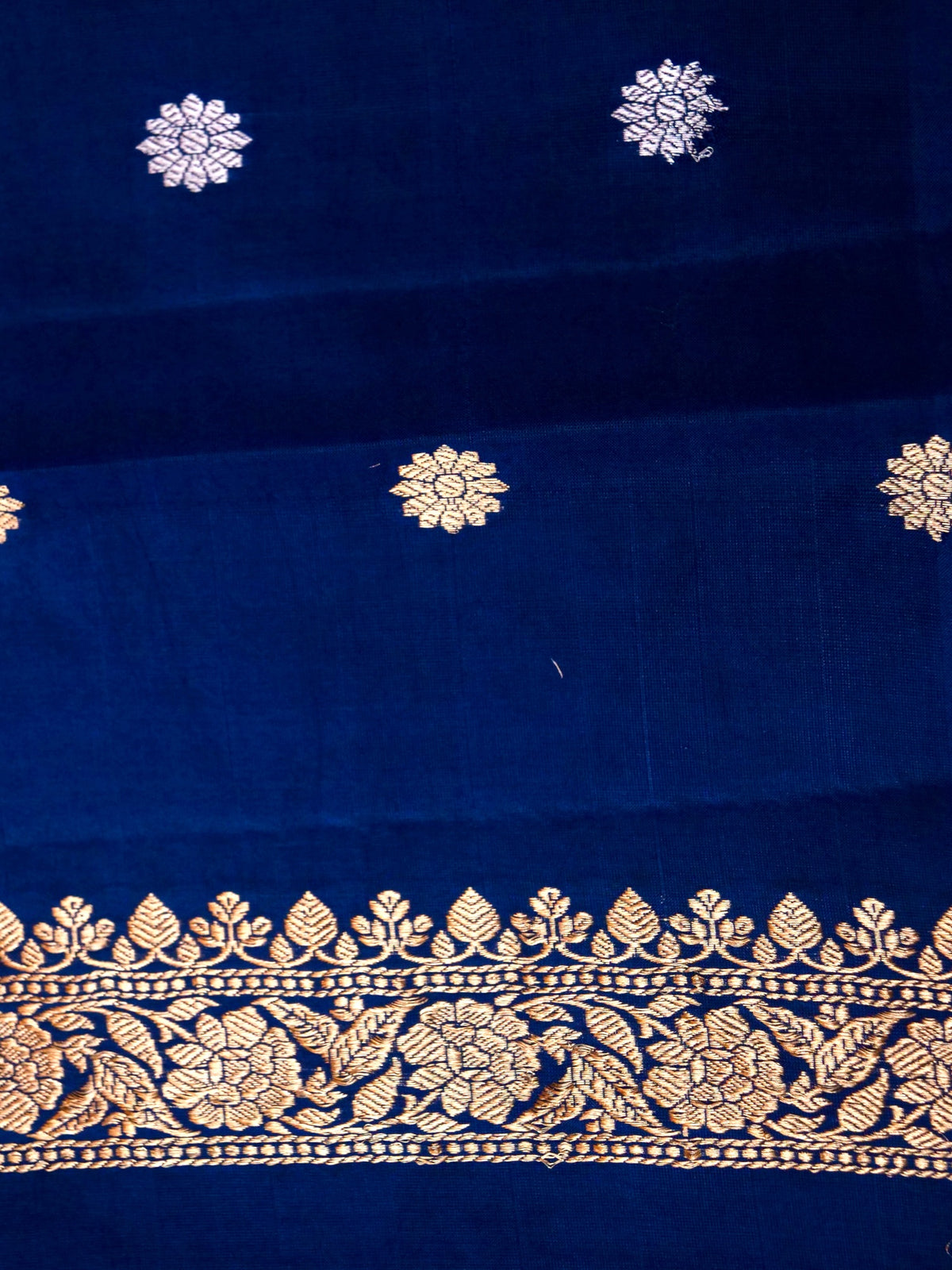 Handwoven Blue Banarasi Katan Soft Silk Saree