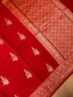 Handwoven Red Banarasi Katan Soft Silk Saree