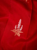 Handwoven Red Banarasi Katan Soft Silk Saree