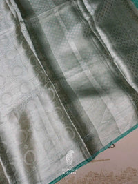 Handwoven Sea Blue Banarasi Tissue Silk Saree