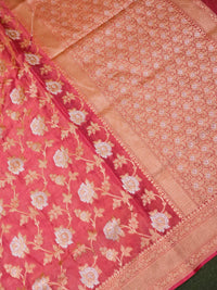 Handwoven Light Pink Banarasi Tissue Katan Silk Saree