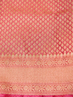 Handwoven Light Pink Banarasi Tissue Katan Silk Saree