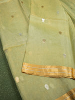 Handwoven Green Banarasi Tissue Silk Saree