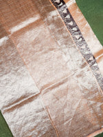 Handwoven Peach Banarasi Tissue Silk Saree