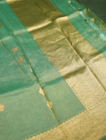 Handwoven Green Banarasi Tissue Silk Saree