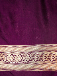 Handwoven Wine Purple Katan Silk Saree
