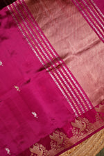 Handwoven Rani Pink Banarasi Katan Soft Silk Saree